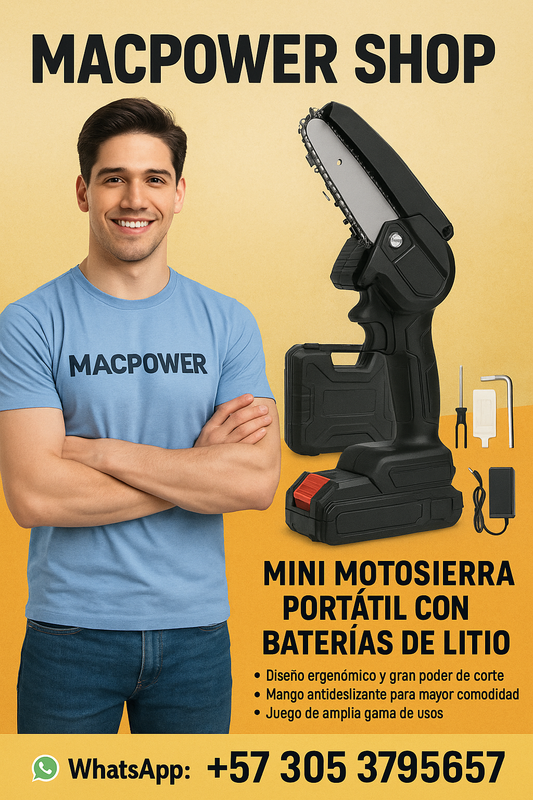 Mini POTENTE MOTOSiERRA PORTATiL